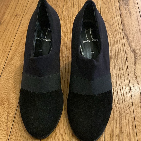Thierry Rabotin black suede and ribbon shoes with tags